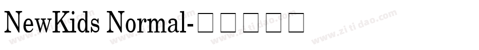 NewKids Normal字体转换